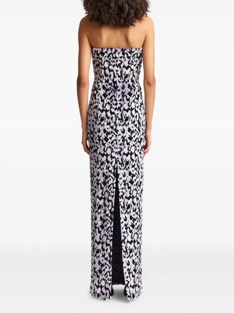 16Arlington Minelli devore strapless midi dress - Purple