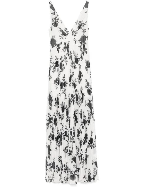 Self-Portrait floral-print chiffon maxi dress - White - zdjęcie produktu nr 1