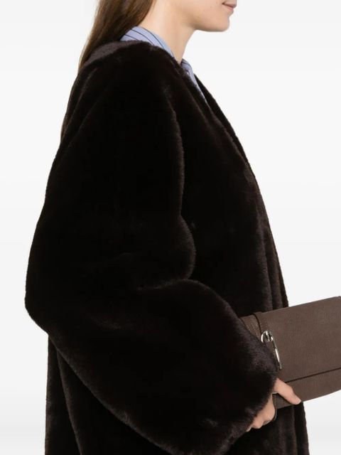 The Frankie Shop open front faux fur coat - Brown