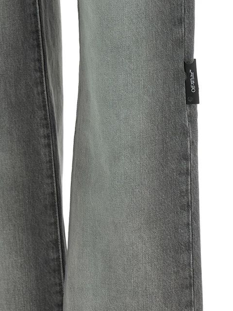 Off-White cut-out straight jeans - Grey