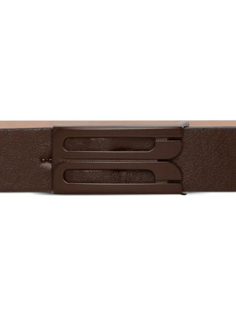 Victoria Beckham logo-buckle leather belt - Brown