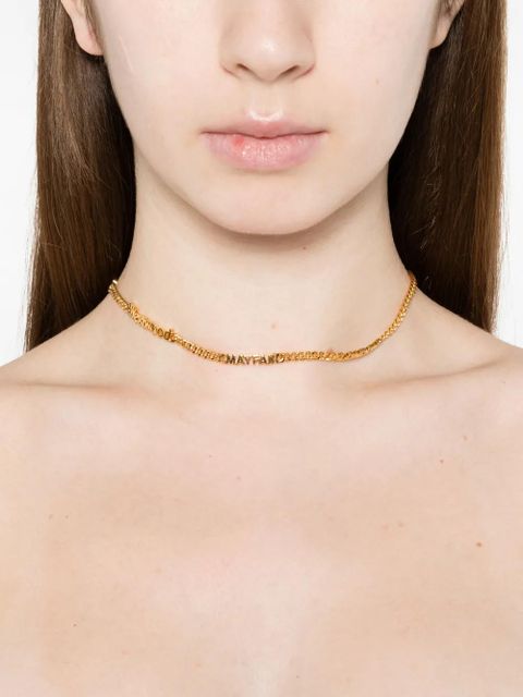 Vivienne Westwood Milicent lettering necklace - Gold - zdjęcie produktu nr 2