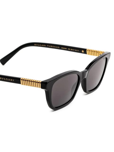 Bvlgari rectangle-frame sunglasses - Black