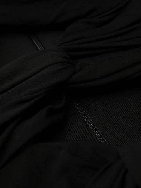 Saint Laurent cut-out detailed crepe jersey dress - Black