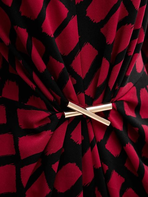 Joseph Ribkoff sukienka kolor bordowy midi dopasowana 253250