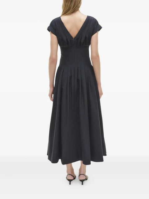 Simkhai pleated V-neck dress - Blue