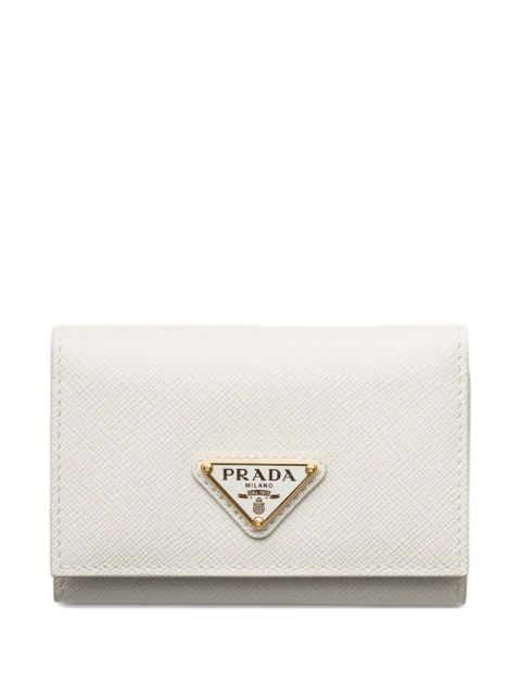 Prada Saffiano leather card holder - Neutrals - zdjęcie produktu nr 1