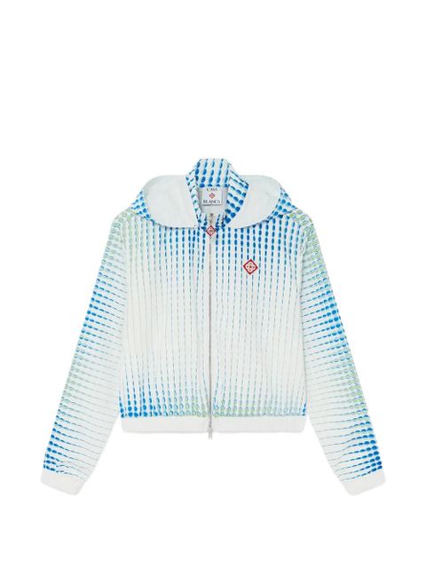 Casablanca hooded dotted jacket - White - zdjęcie produktu nr 1