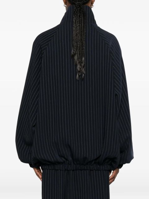 The Frankie Shop Baxter pinstripe zip jacket - Blue