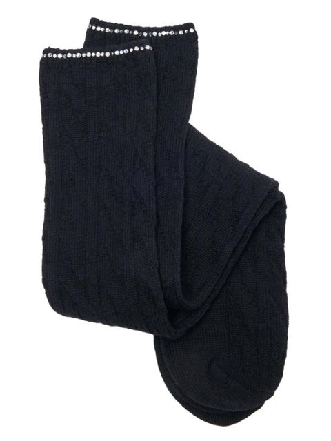 Maje embellished knitted socks - Black