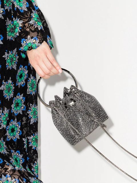 Jimmy Choo metallic Bon Bon mini bucket bag - Black - zdjęcie produktu nr 2