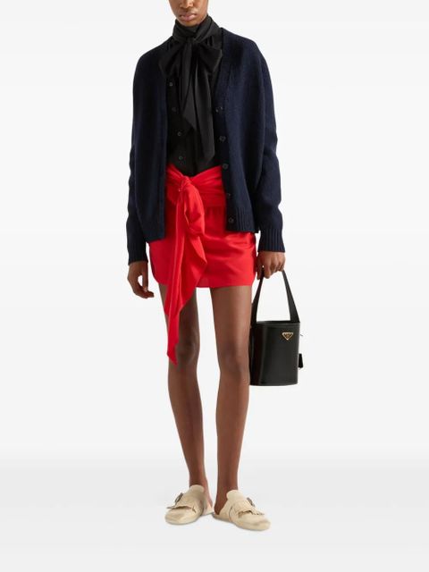 Prada crepe de Chine mini skirt - Red - zdjęcie produktu nr 2