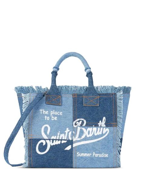 MC2 Saint Barth Vanity patchwork frayed shoulder bag - Blue - zdjęcie produktu nr 1
