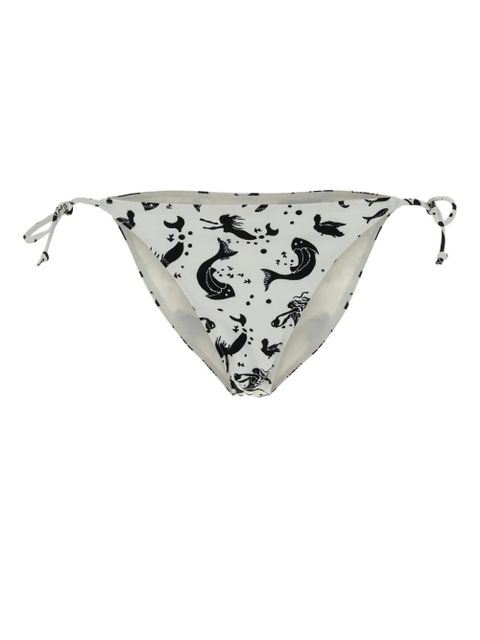Prada tie-side printed bikini bottom - White - zdjęcie produktu nr 1