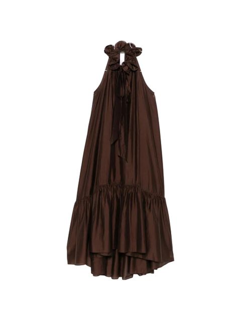 TWINSET ruffled sleeveless dress - Brown - zdjęcie produktu nr 1