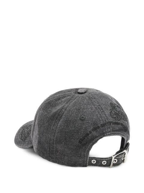 GANNI logo-embroidered denim cap - Grey - zdjęcie produktu nr 2