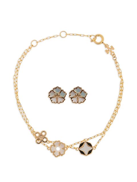 Tory Burch Forget Me Not earrings and bracelet set - Gold - zdjęcie produktu nr 1