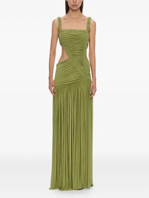 Christopher Esber Orion Separation cut-out ruched gown - Green - zdjęcie produktu nr 1
