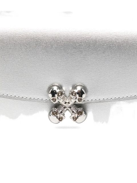 Alexander McQueen small Skull flower shoulder bag - Silver