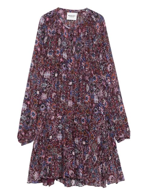 MARANT ÉTOILE Bess floral-print dress - Purple - zdjęcie produktu nr 1