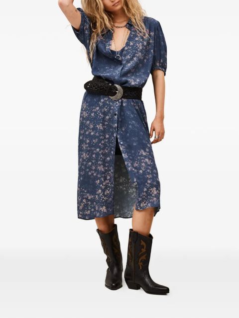 Ba&Sh Norma floral-print shirt dress - Blue - zdjęcie produktu nr 2