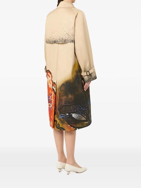 Weekend Max Mara graphic-print belted trench coat - Neutrals