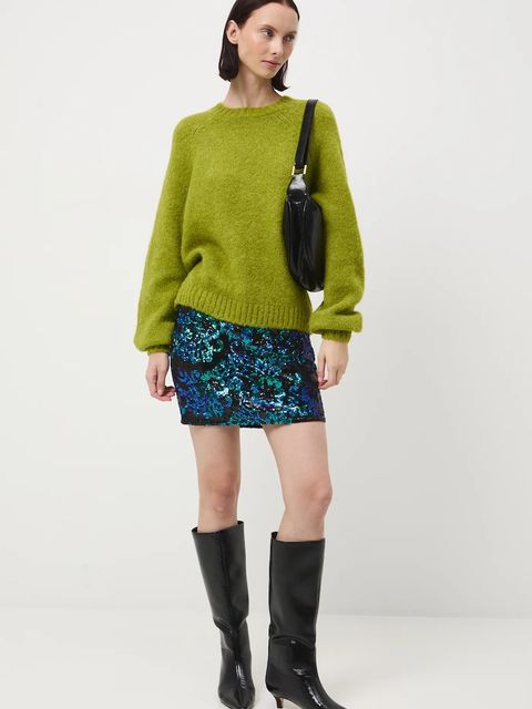 Medicine sweter z wełną alpaki kolor zielony - zdjęcie produktu nr 1