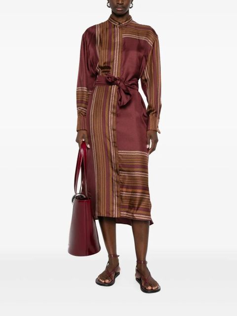 Max Mara Pietre striped midi dress - Red
