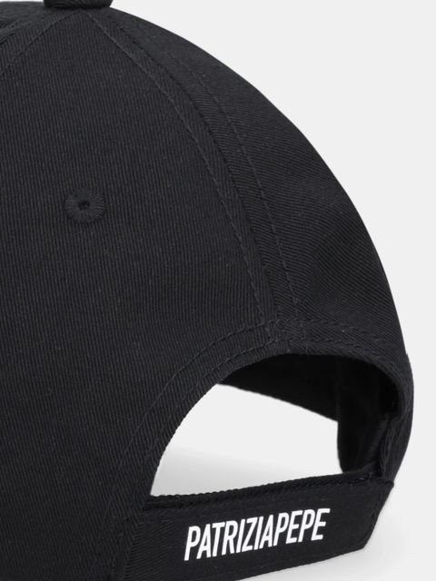 Patrizia Pepe czapka z daszkiem bawełniana kolor czarny 8F0109 AB01 - zdjęcie produktu nr 2