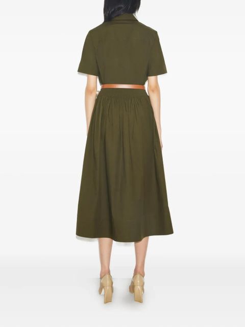 Tory Burch elastic-waistband pleated skirt - Green