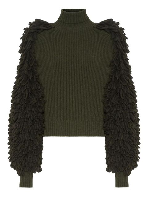 Jean Paul Gaultier The Bouclette high-neck wool sweater - Green - zdjęcie produktu nr 1