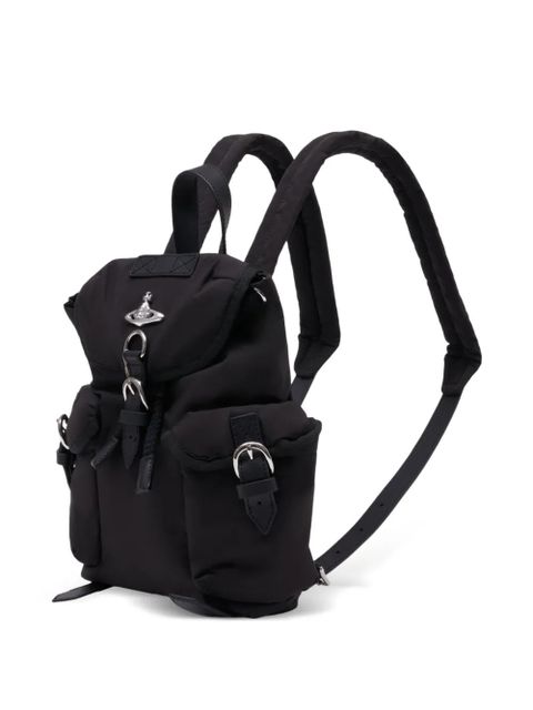 Vivienne Westwood small Highland logo-plaque backpack - Black