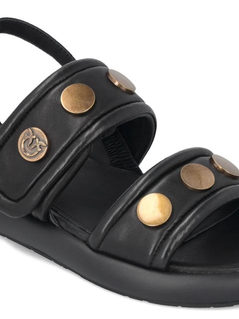 PINKO studded leather sandals - Black