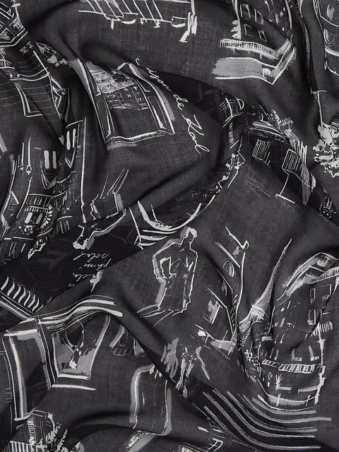 Karl Lagerfeld chusta z jedwabiem K/SKETCH - zdjęcie produktu nr 2