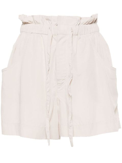 ISABEL MARANT Hidea paperbag-waist shorts - Neutrals
