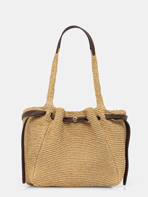 Tory Burch torebka shopper damska pleciona Romy - zdjęcie produktu nr 1