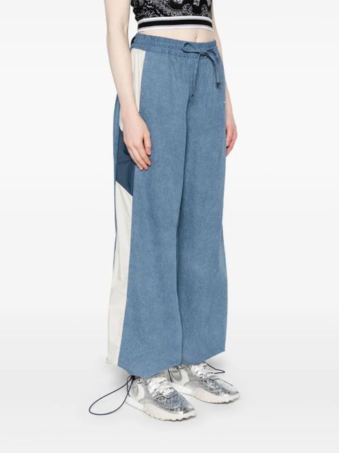 AMIRI drawstring chambray track pants - Blue