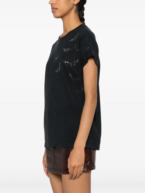 Zadig&Voltaire Anya wings-appliqué T-shirt - Black