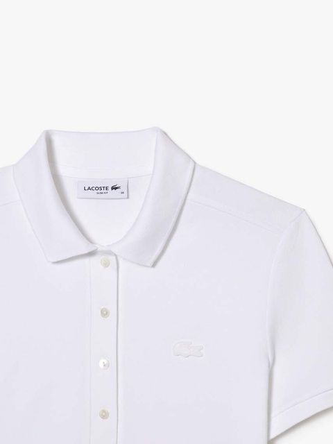 Lacoste polo damskie kolor biały PF5462