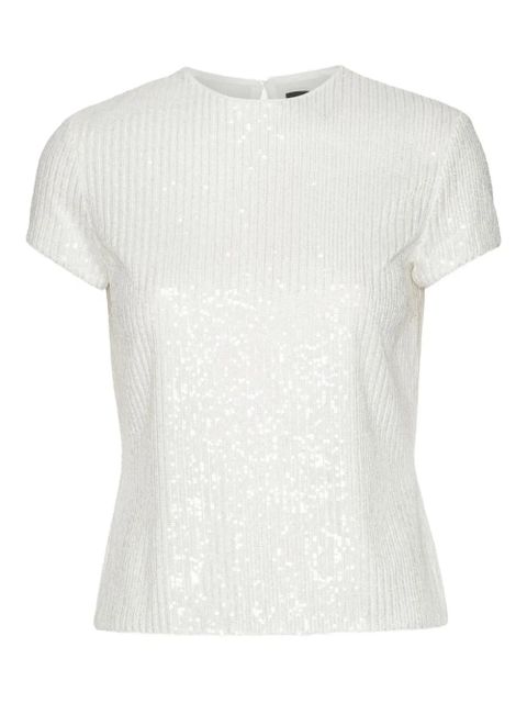 ROTATE BIRGER CHRISTENSEN sequin-embellishment T-shirt - White - zdjęcie produktu nr 1