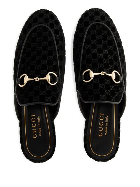 Gucci horsebit velvet mules - Black - zdjęcie produktu nr 2