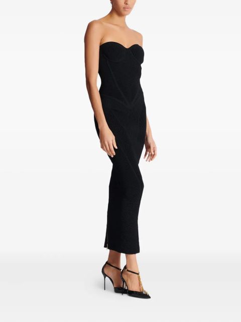 Balmain strapless midi dress - Black - zdjęcie produktu nr 2