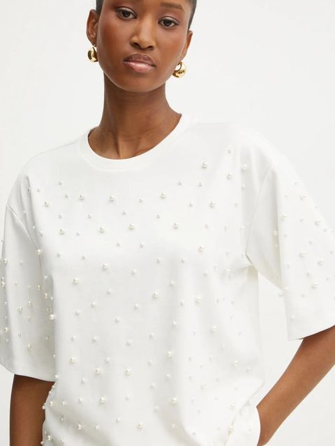 Twinset t-shirt damski kolor beżowy 242LL2MAA