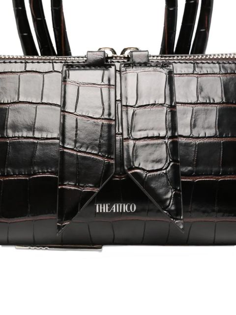 The Attico Friday croc embossed mini bag - Brown
