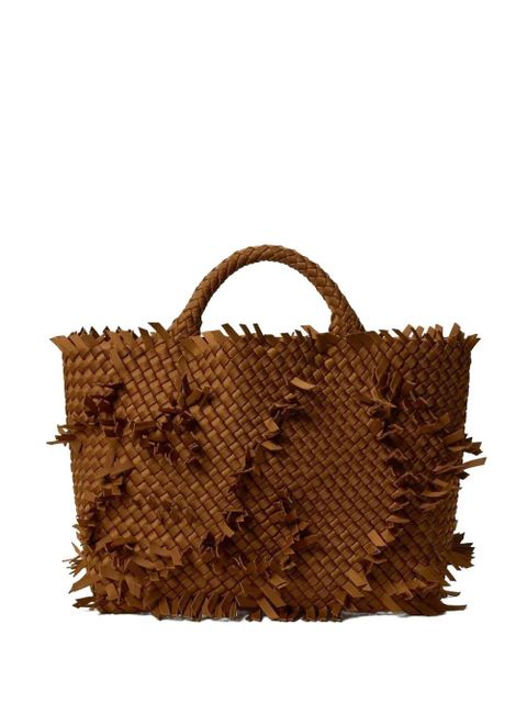 NAGHEDI St. Barths woven-design fringed-detail tote - Brown - zdjęcie produktu nr 1