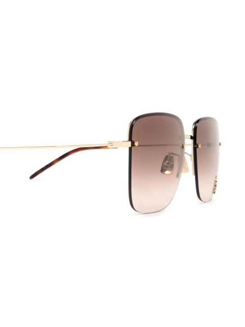 Saint Laurent Eyewear SL 312 logo plaque sunglasses - Gold