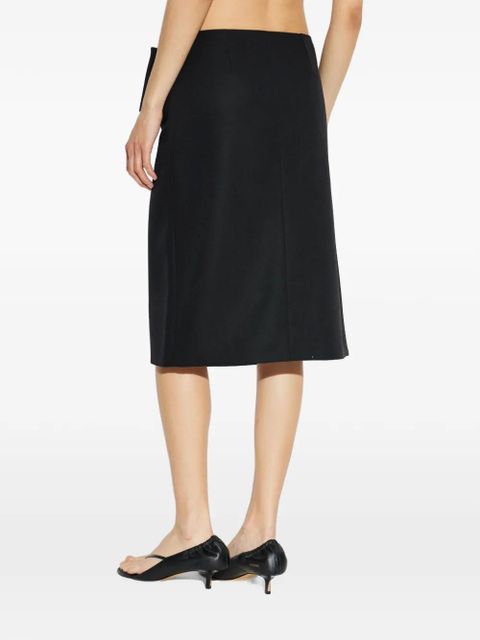 AMI Paris buckle midi skirt - Black
