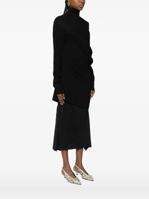 TOTEME high-neck twist blouse - Black