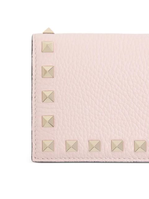 Valentino Garavani small Rockstud grainy calfskin wallet - Pink