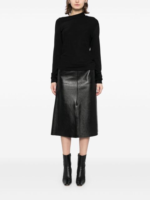 TOTEME draped jersey top - Black